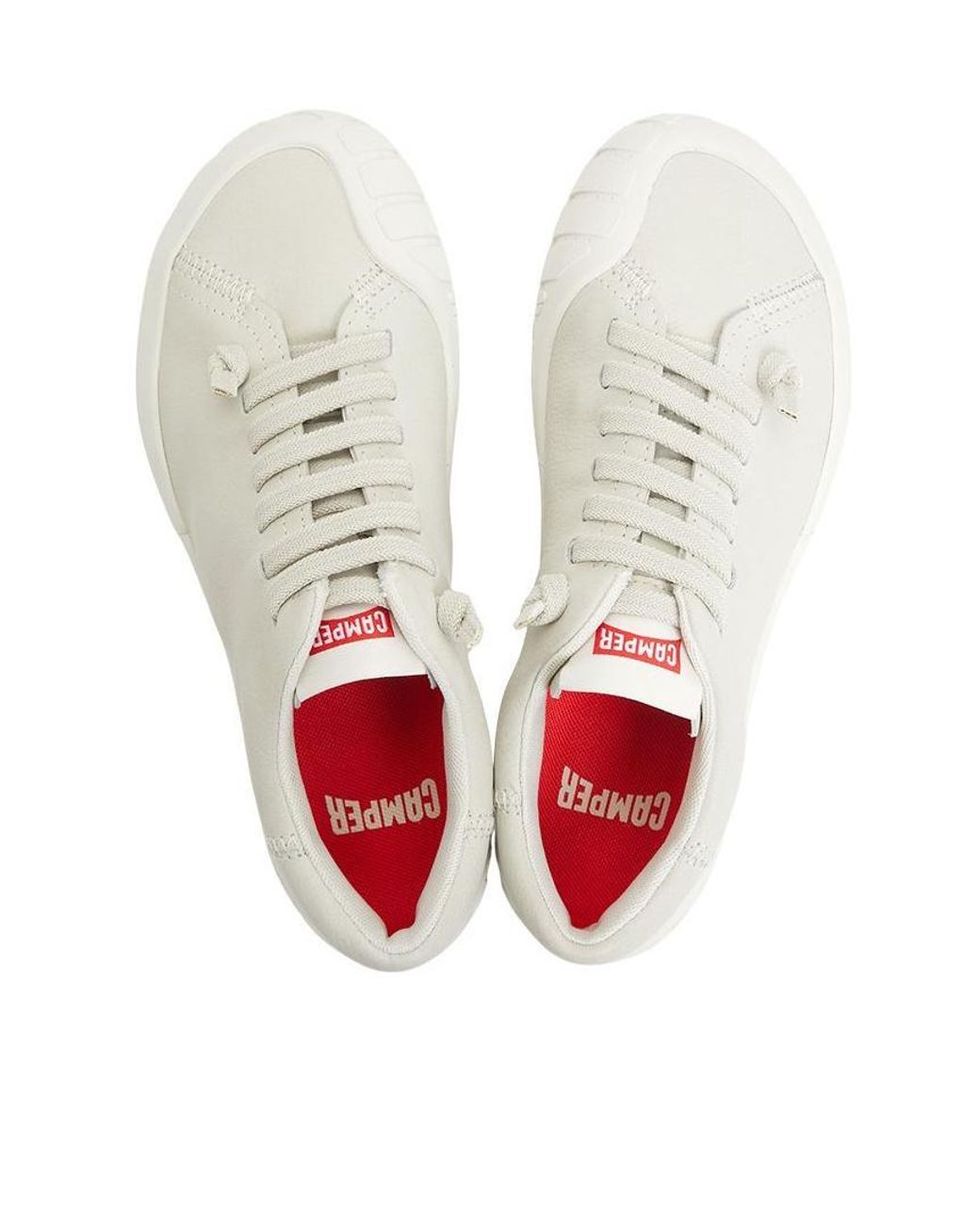 Camper White Leather Sneakers For
