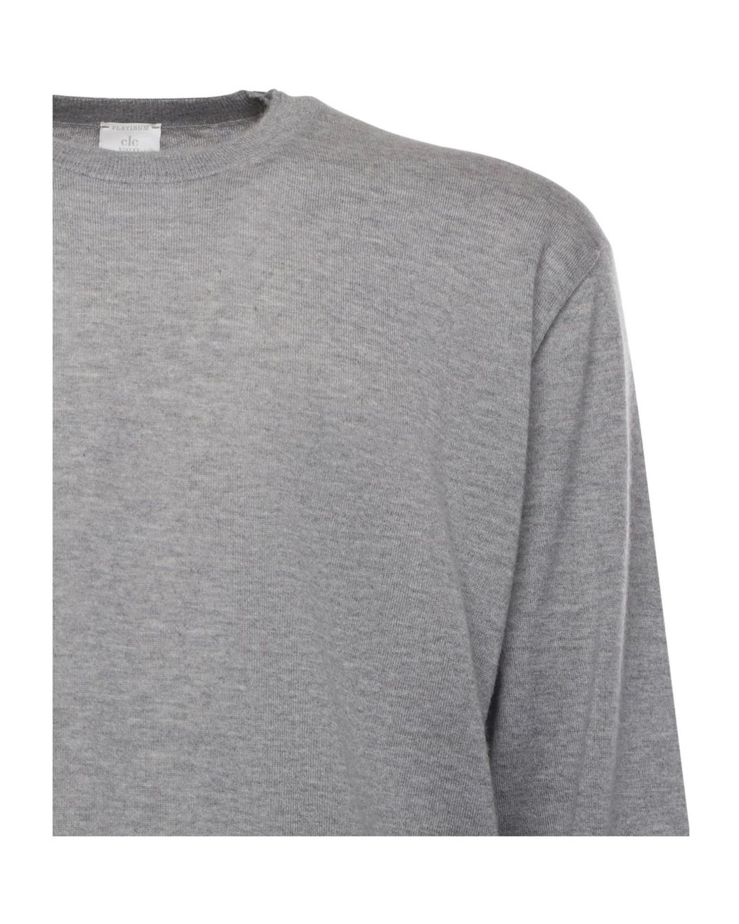 Eleventy Gray Crew Neck Knitwear for men