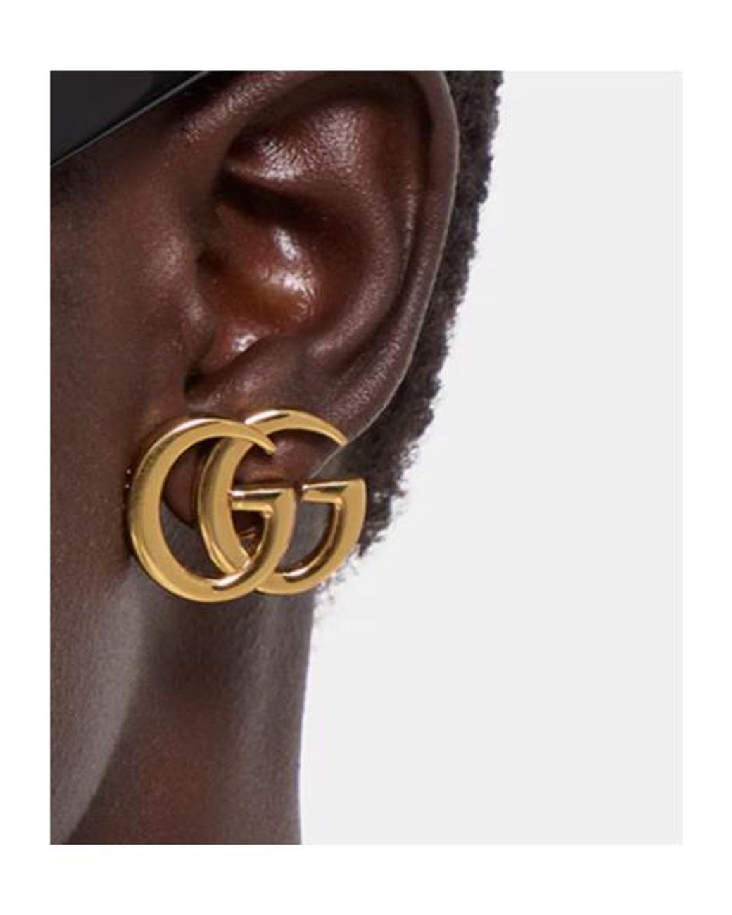 Gucci Metallic Gg Marmont Stud Earrings