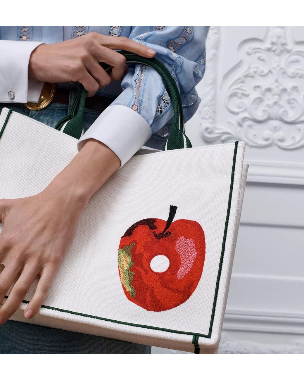 Dior Green Medium Book Tote With Strap