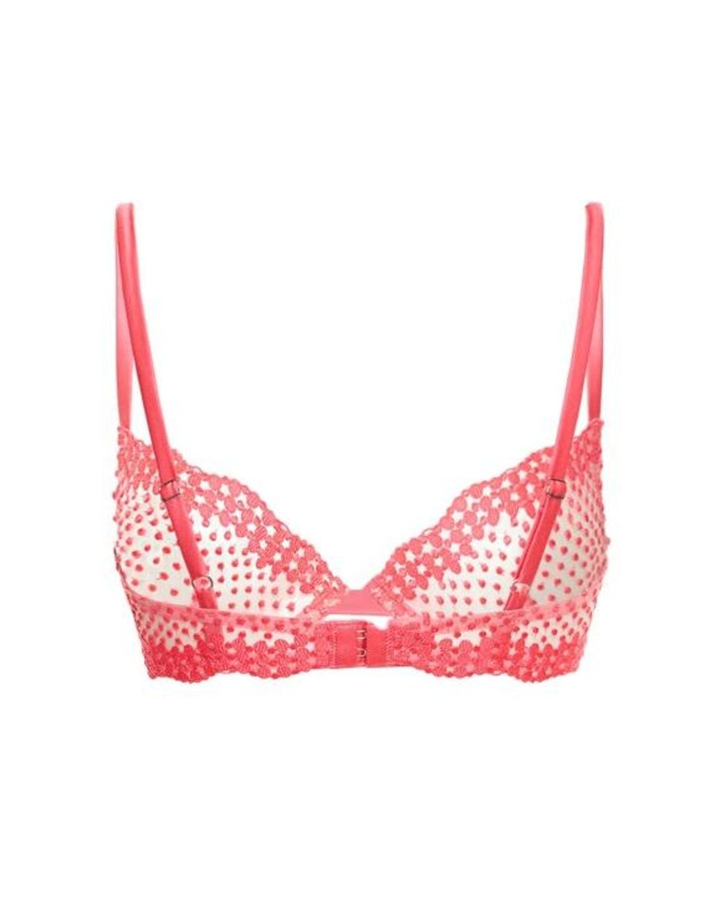 Fleur du Mal Pink Dotty Demi Bra