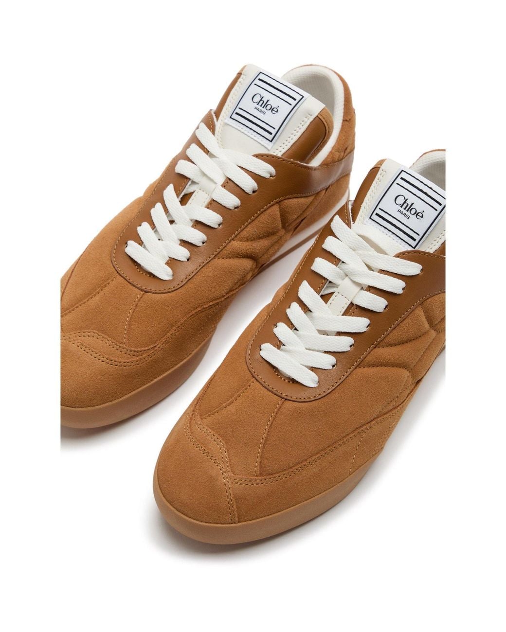 Chloé Brown Patchwork German Training Casual Shoes