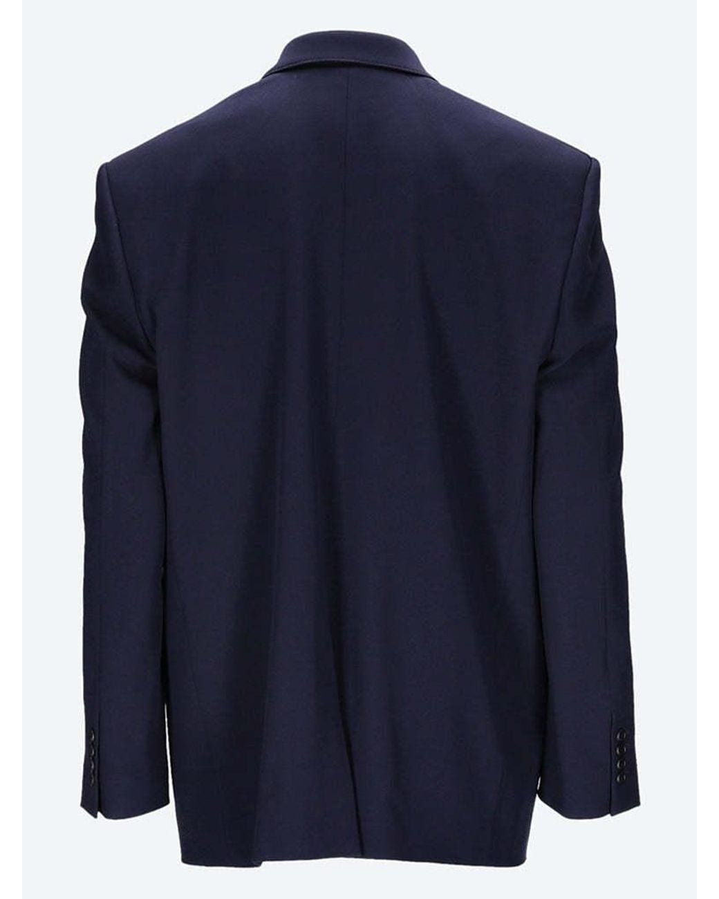 Balenciaga Blue Buttoned Long-Sleeved Blazer for men