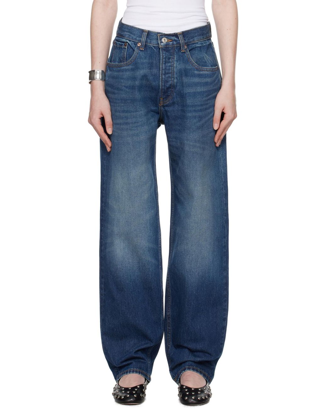 AYA MUSE Blue Wide-Leg Jeans