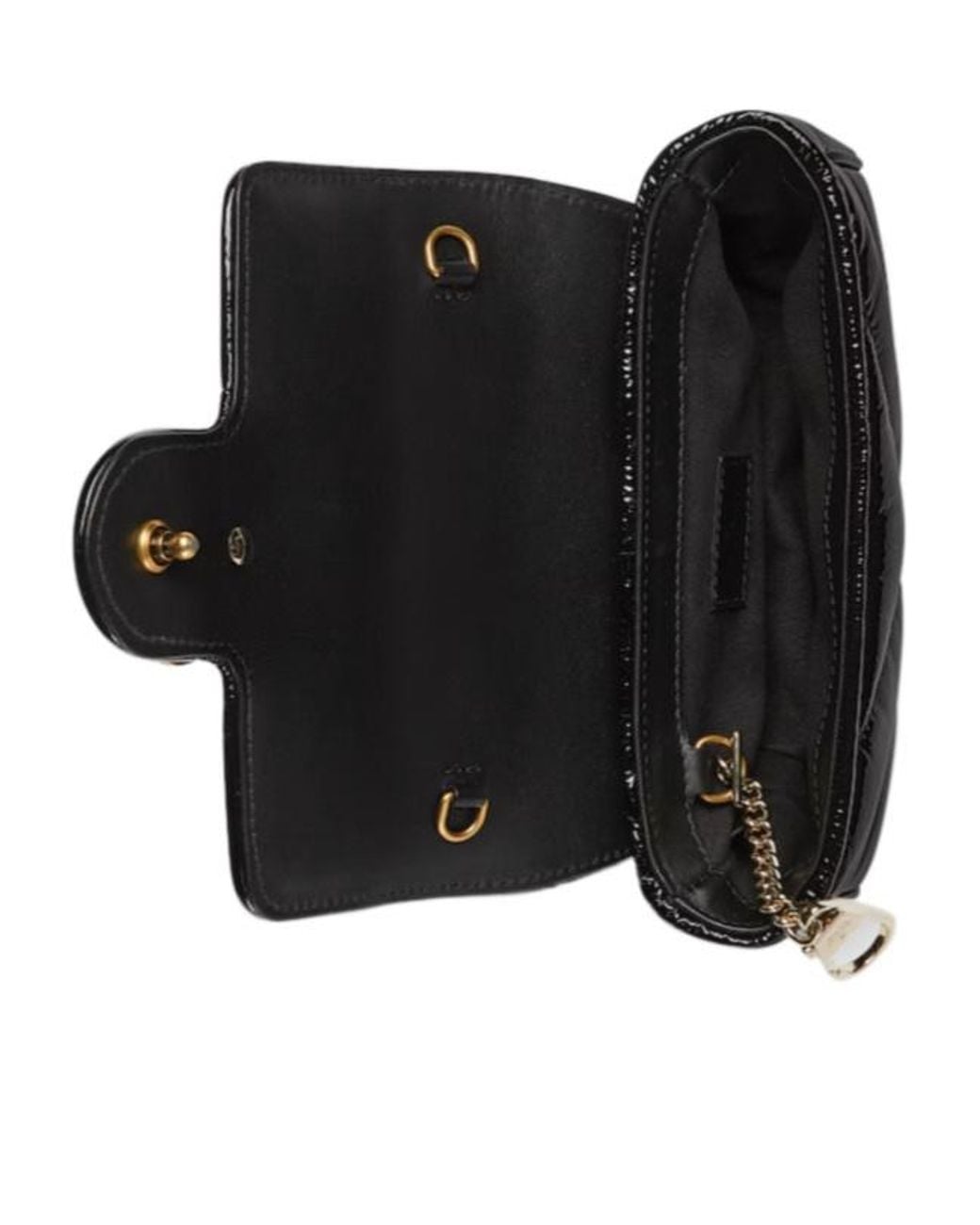 Gucci Black Gg Marmont Leather Mini Bag