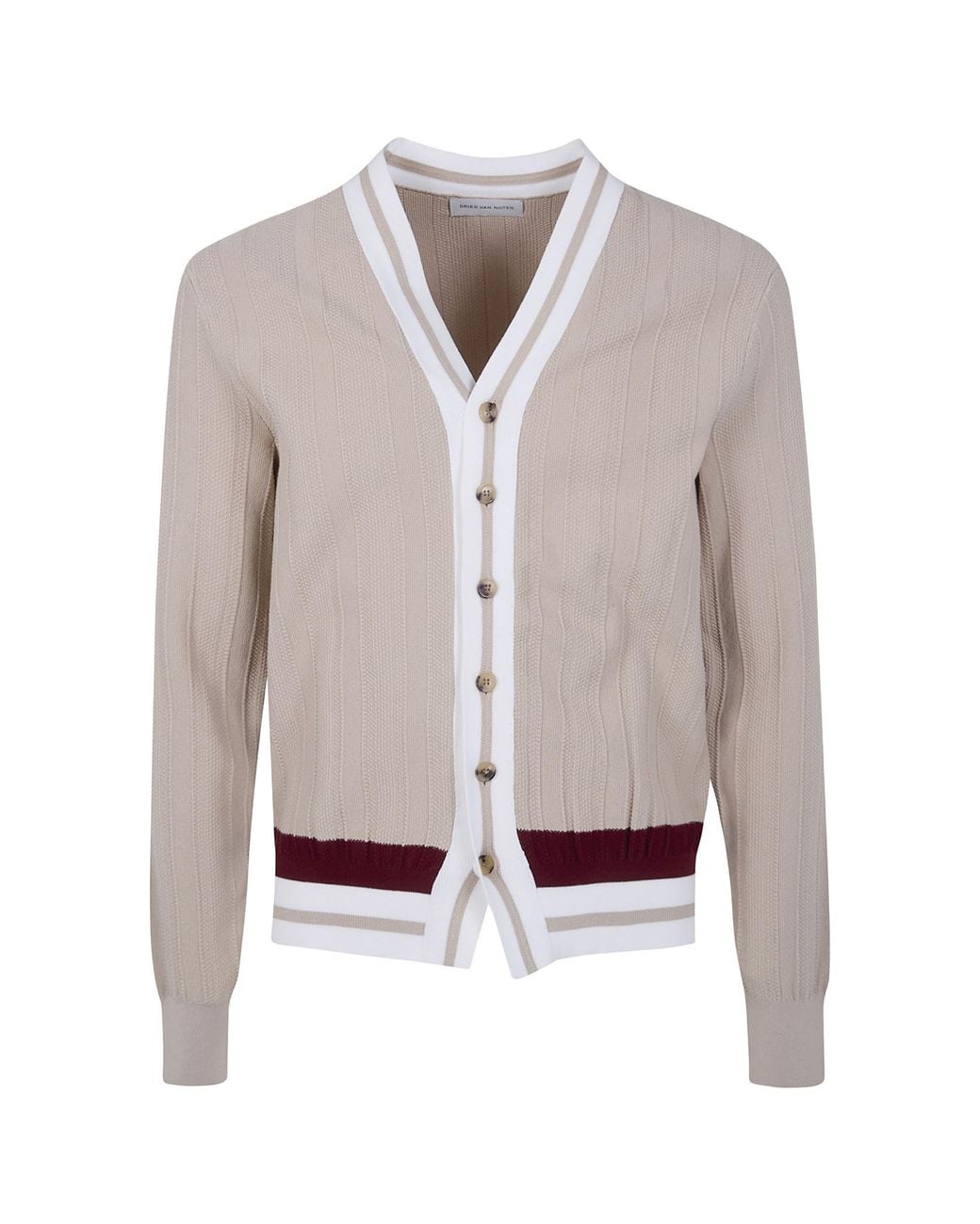 Dries Van Noten Multicolor V-Neck Buttoned Cardigan for men