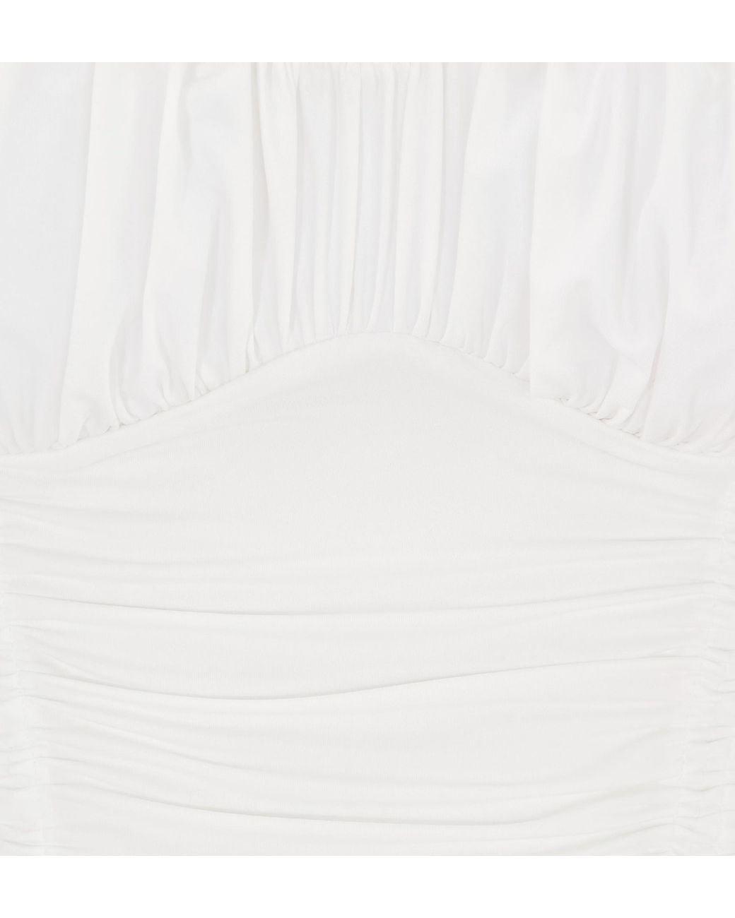 Dior White Gathered Detailed One-Piece Swimsuit