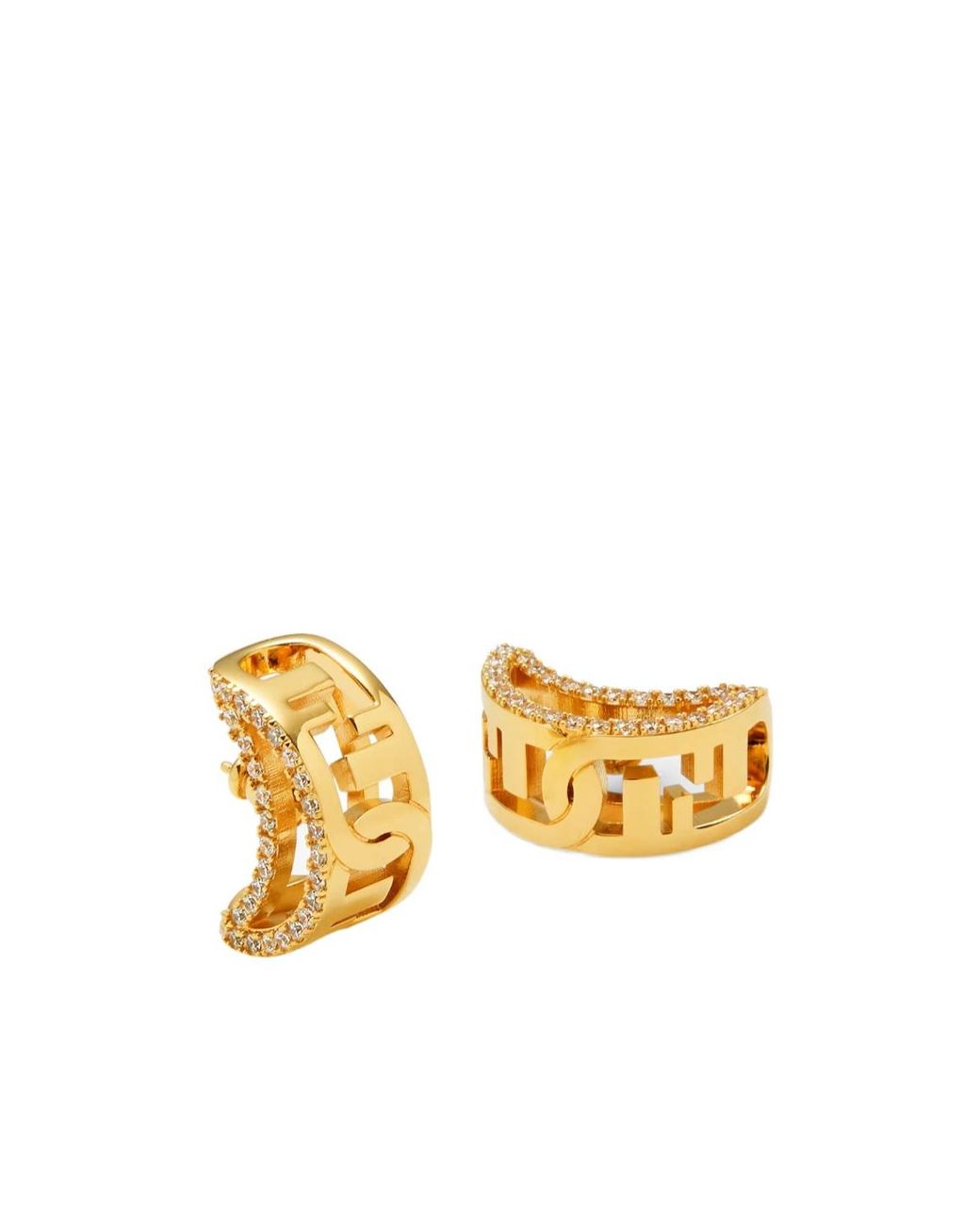 Fendi Metallic O'Lock Earrings
