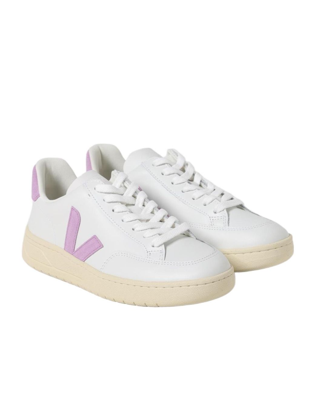 Veja White V 12 Lace-Up Sneakers