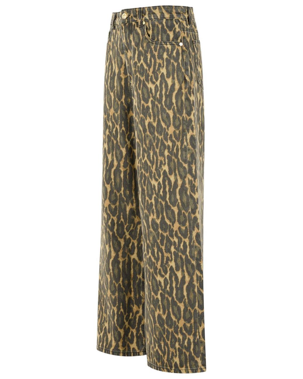 Ganni Multicolor Wide-Leg Printed Jeans