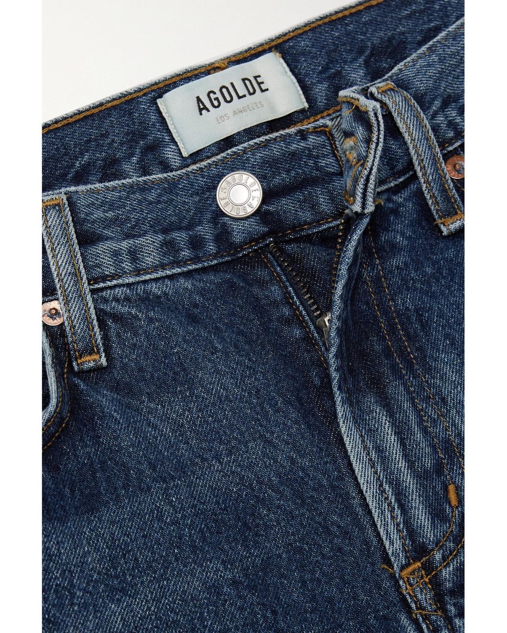 Agolde Blue Wide-Leg Denim Trousers