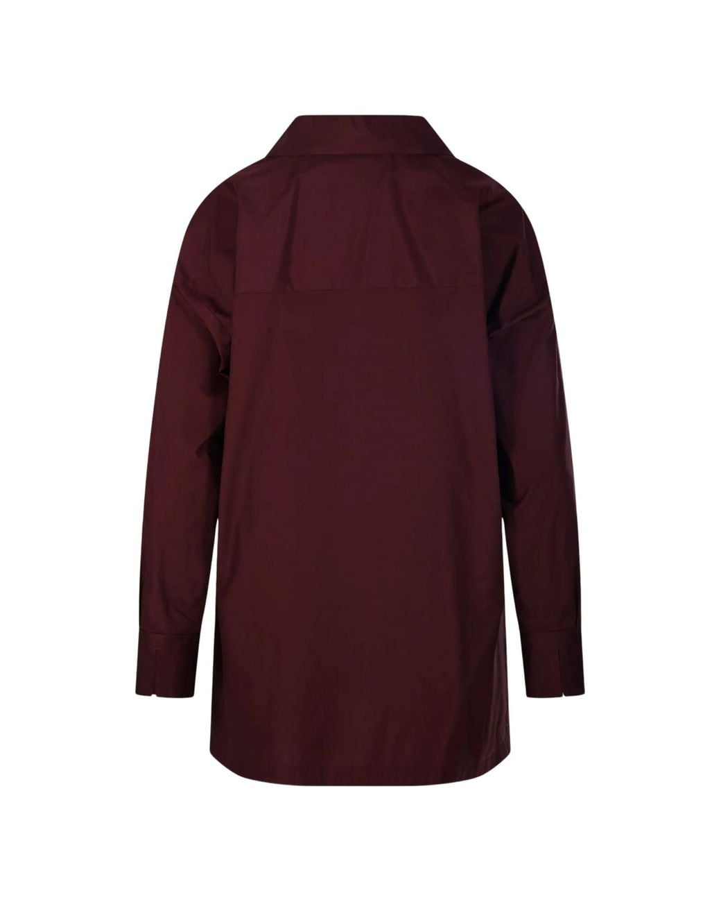 Max Mara Purple Cotton Poplin Blouse