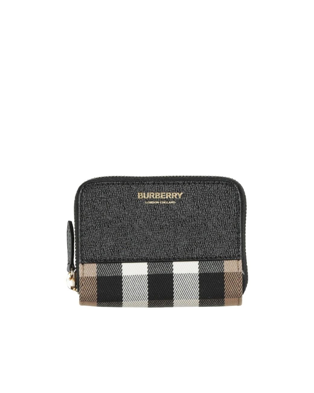 Burberry Black Plaid Wallet