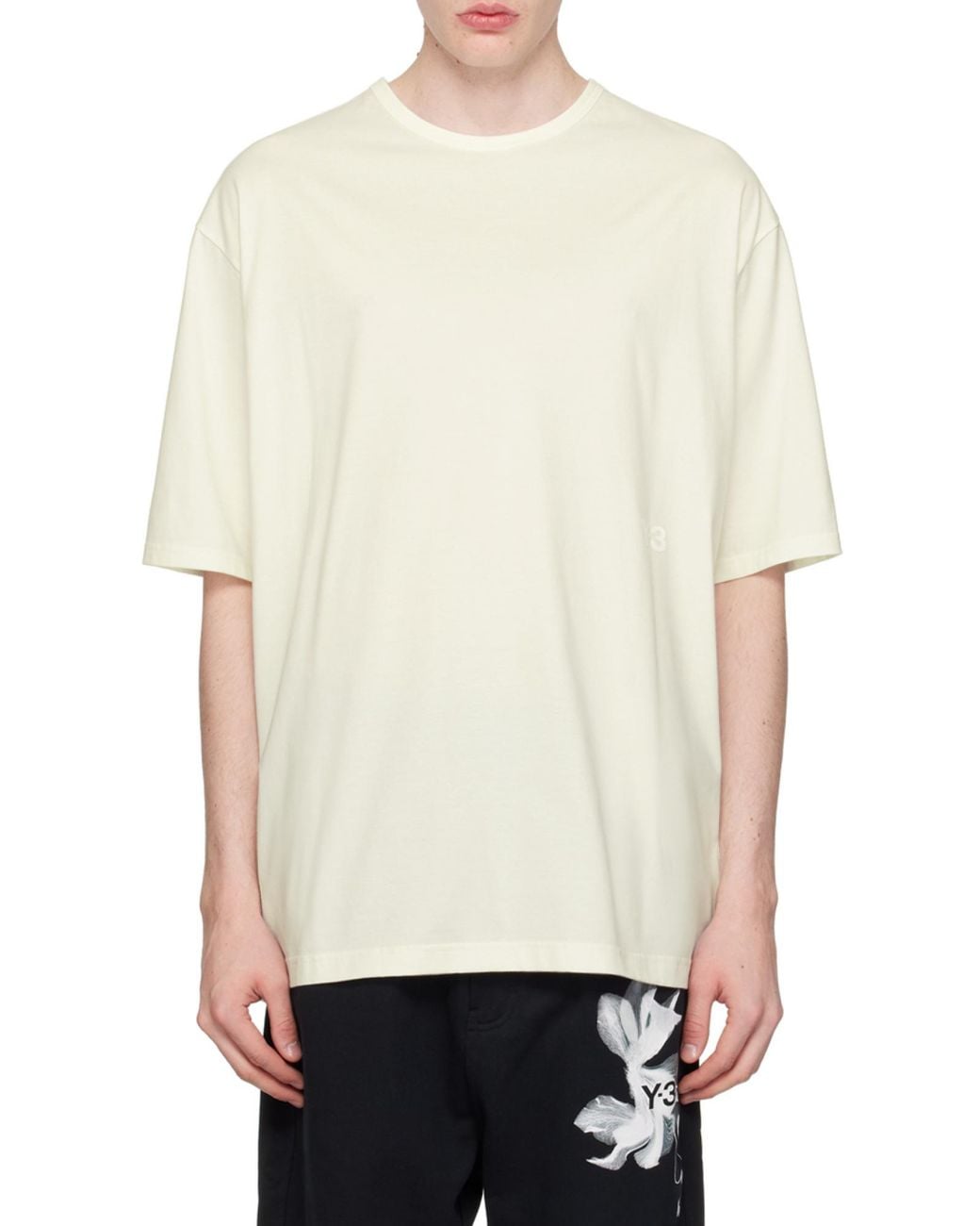 Y-3 White Boxy Fit Crewneck T-Shirt for men