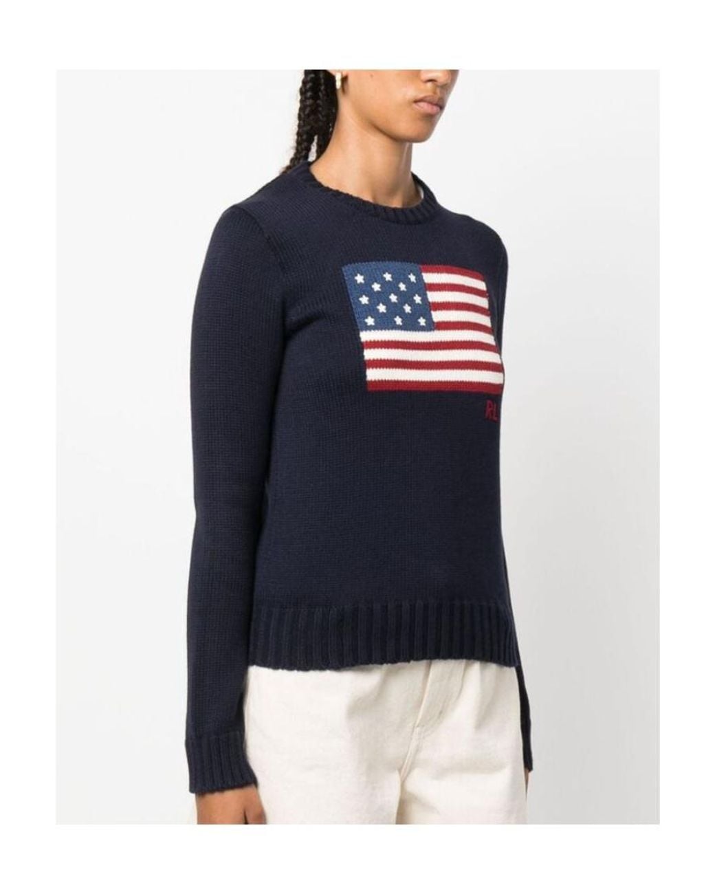 Polo Ralph Lauren Black Flag Intarsia Crewneck Jumper