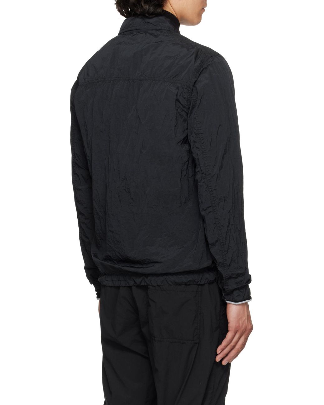Stone Island Blue Compass Patch Zip-Up Jacket for men