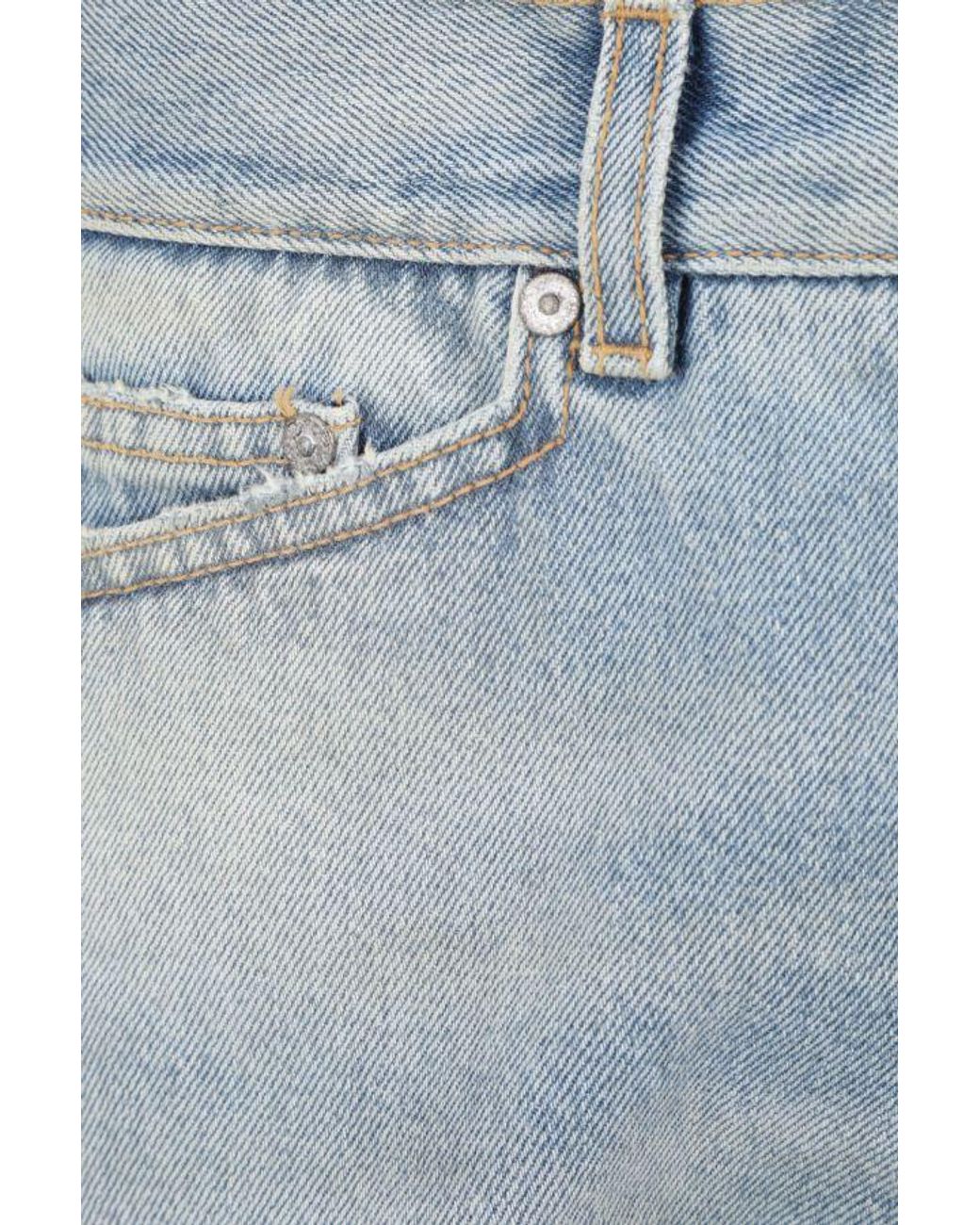 Palm Angels Gray Distressed Loose-Fit Jeans for men