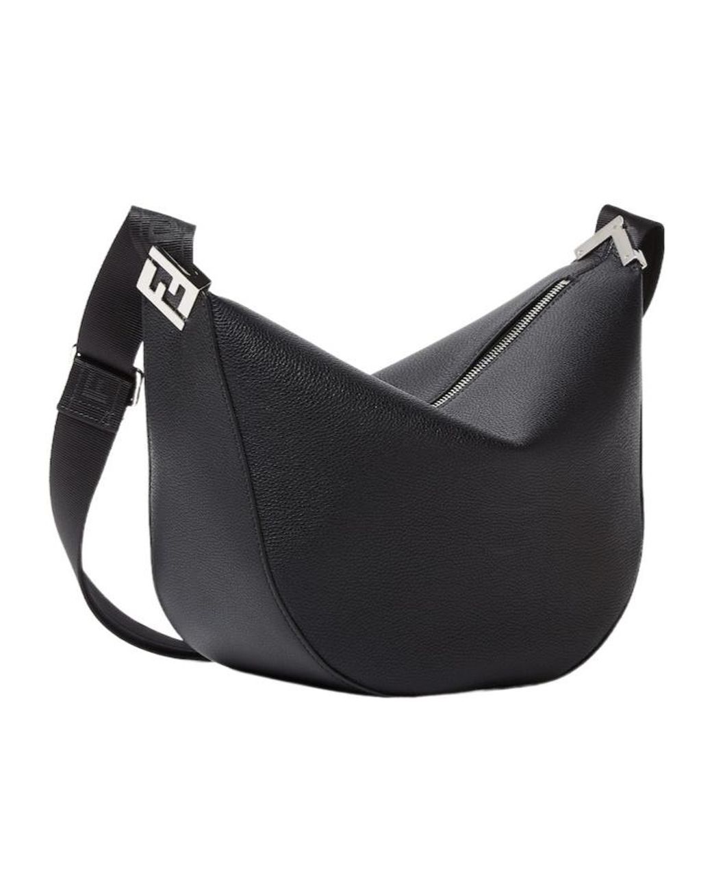Fendi Black Melon Zipped Crossbody Bag for men