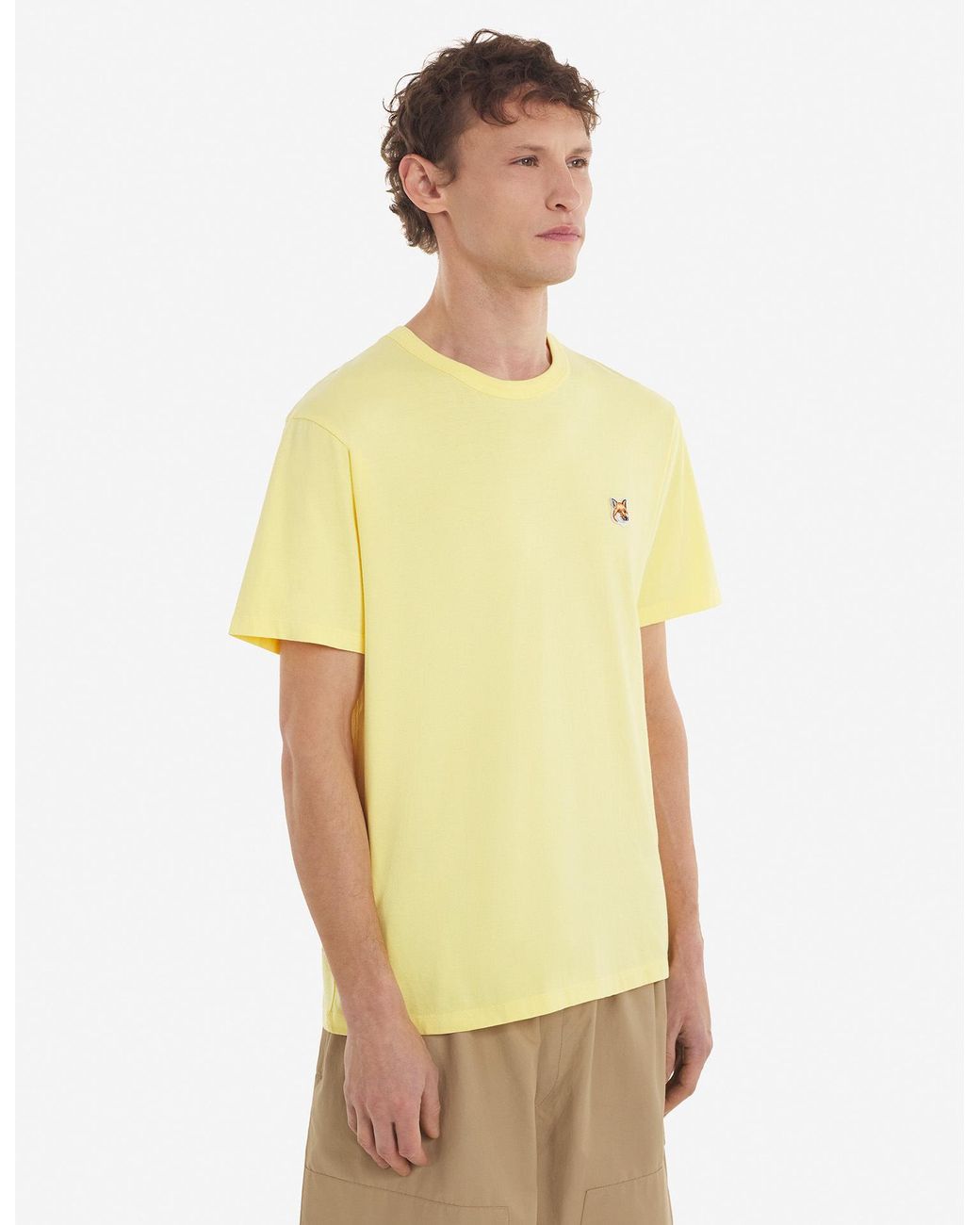 Maison Kitsuné Yellow Pattern T-Shirt for men