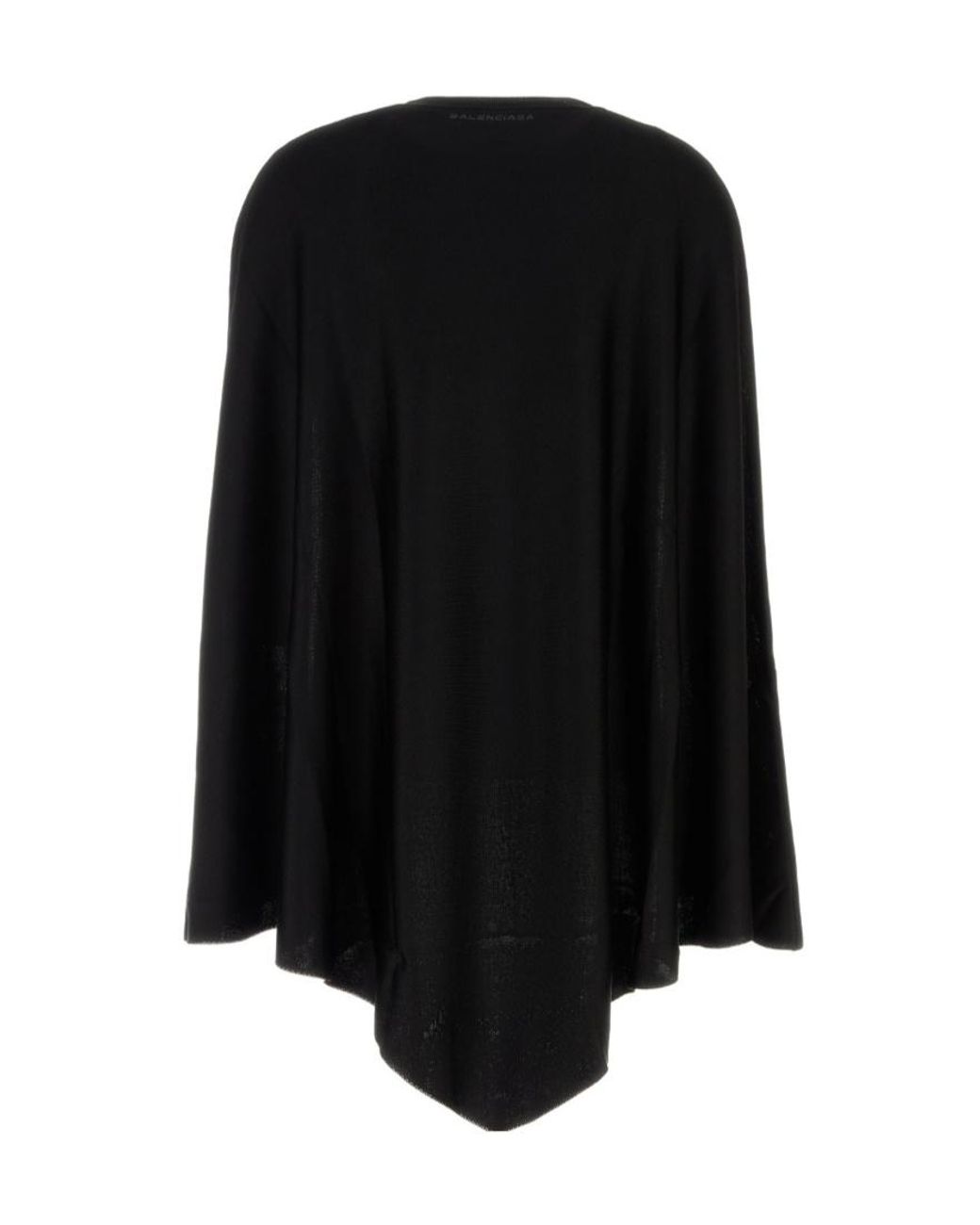Balenciaga Black Cape Detail Top