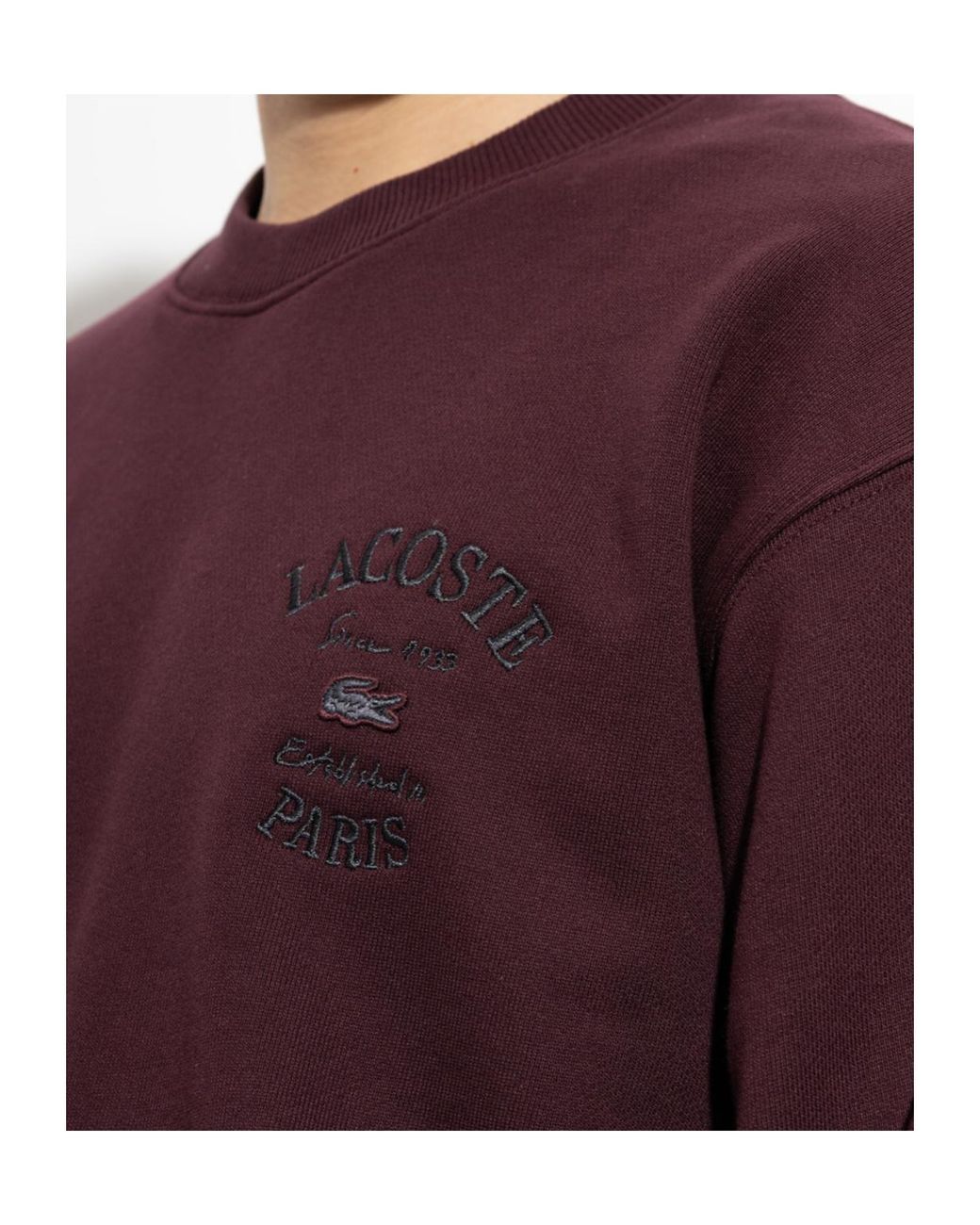 Lacoste Purple Long-Sleeve Sweatshirt for men