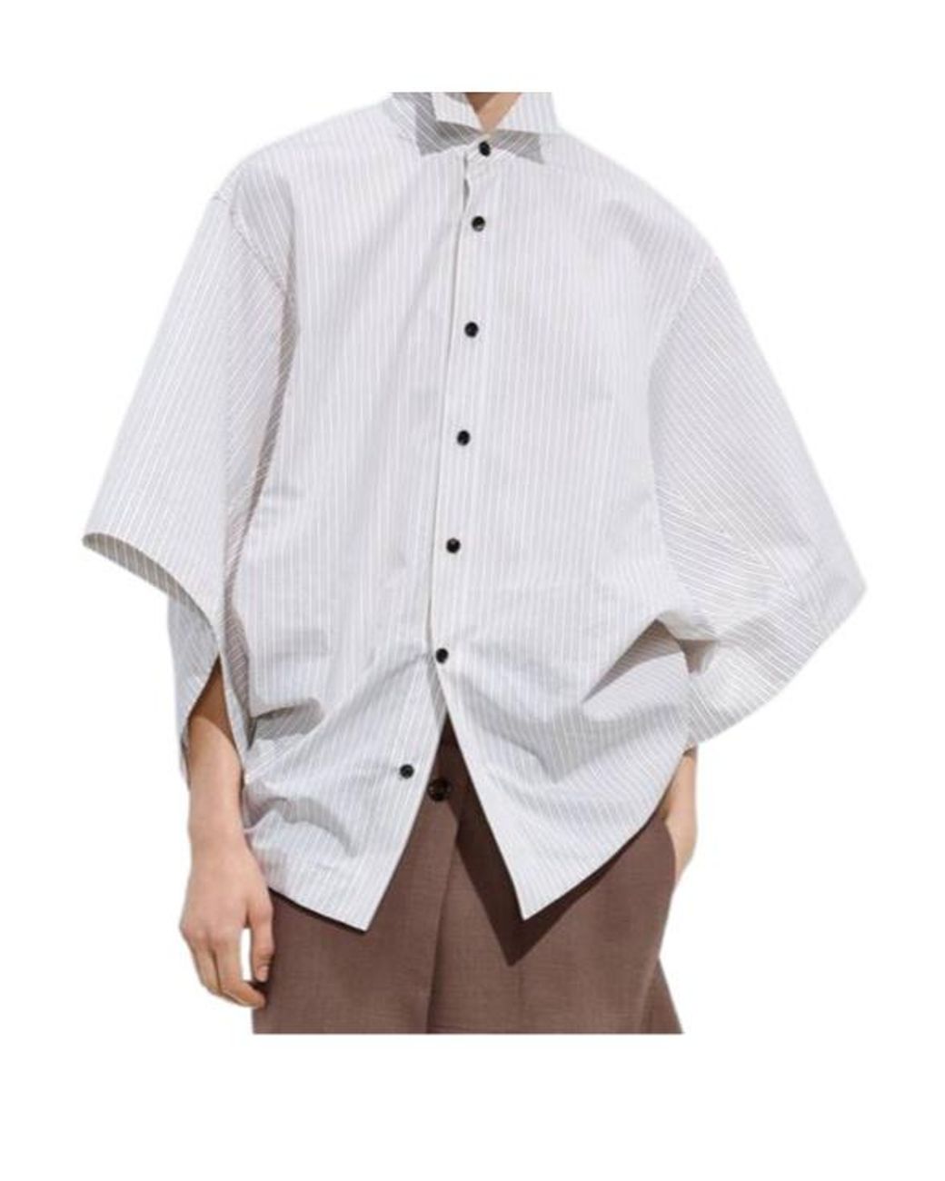 Bottega Veneta White Cotton Poplin Shirt