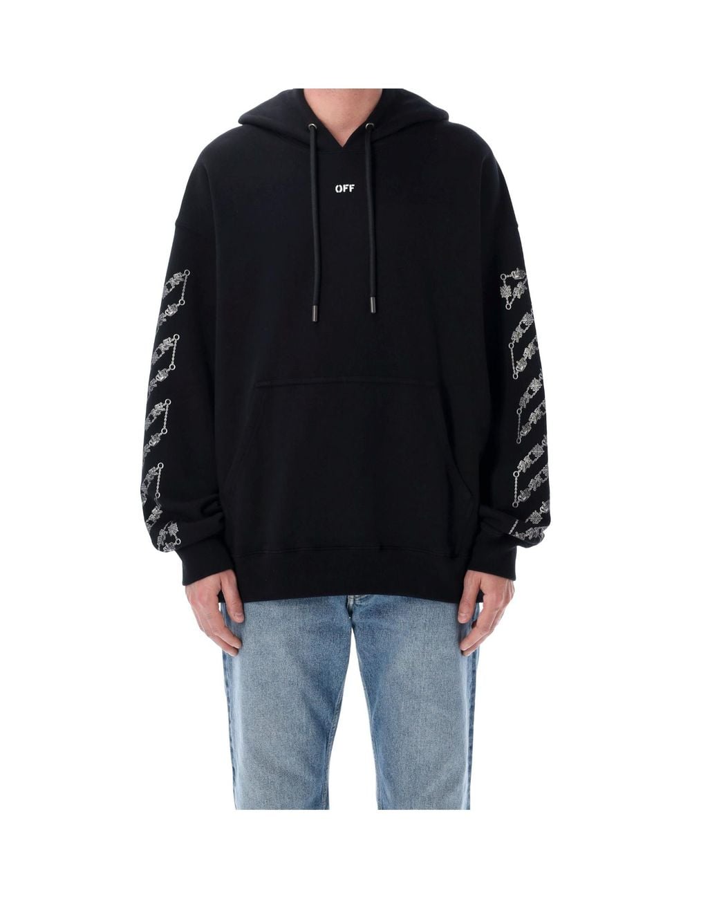 Off-White c/o Virgil Abloh Blue Chain Arrow Skate Hoodie for men