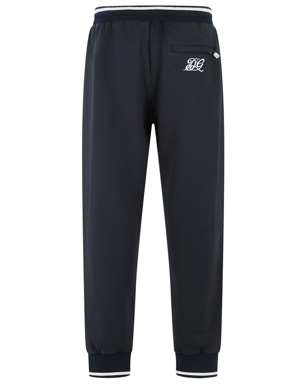 Dolce & Gabbana Blue Logo Embroidered Joggers for men
