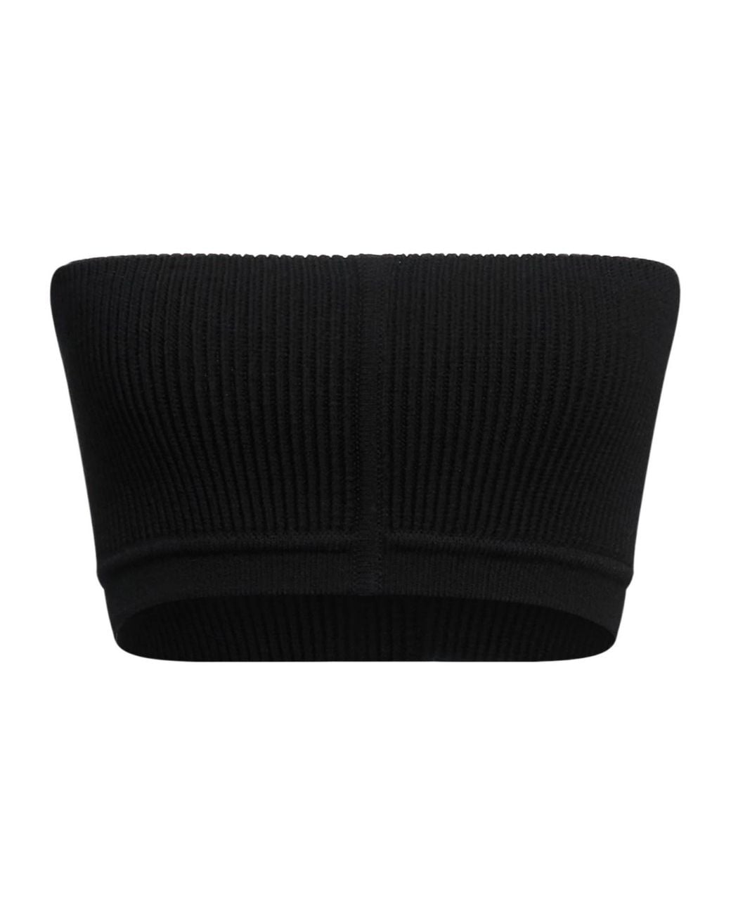 Rick Owens Black Minimalist Knit Tube Top