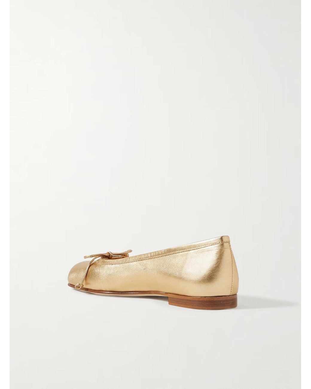 Manolo Blahnik Natural Veralli Ballet Flats