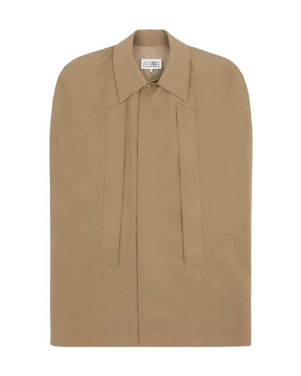 MM6 by Maison Margiela Natural Buttoned Oversized Cape
