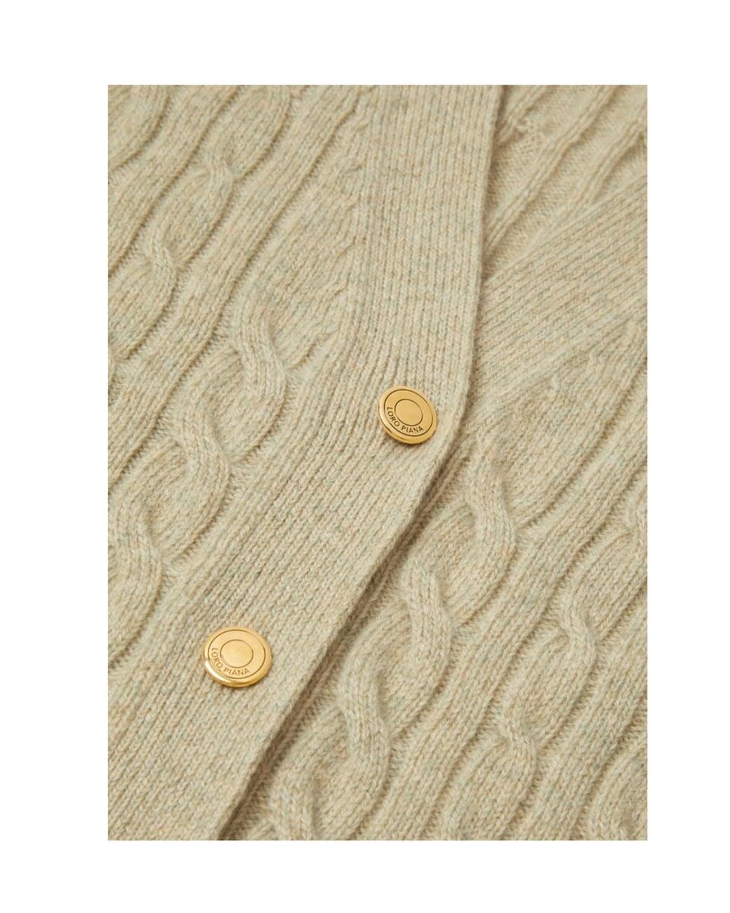 Loro Piana Natural Treccia Cardigan