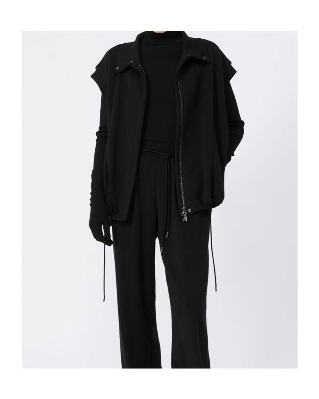 Max Mara Black Cono Ribbed Turtleneck Knitted Jumper