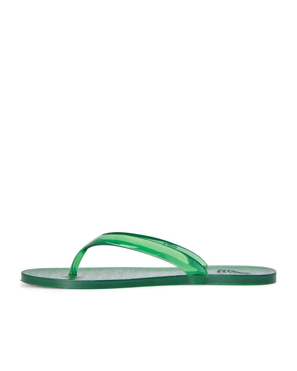 Ancient Greek Sandals Green Solid Color Flip Flops