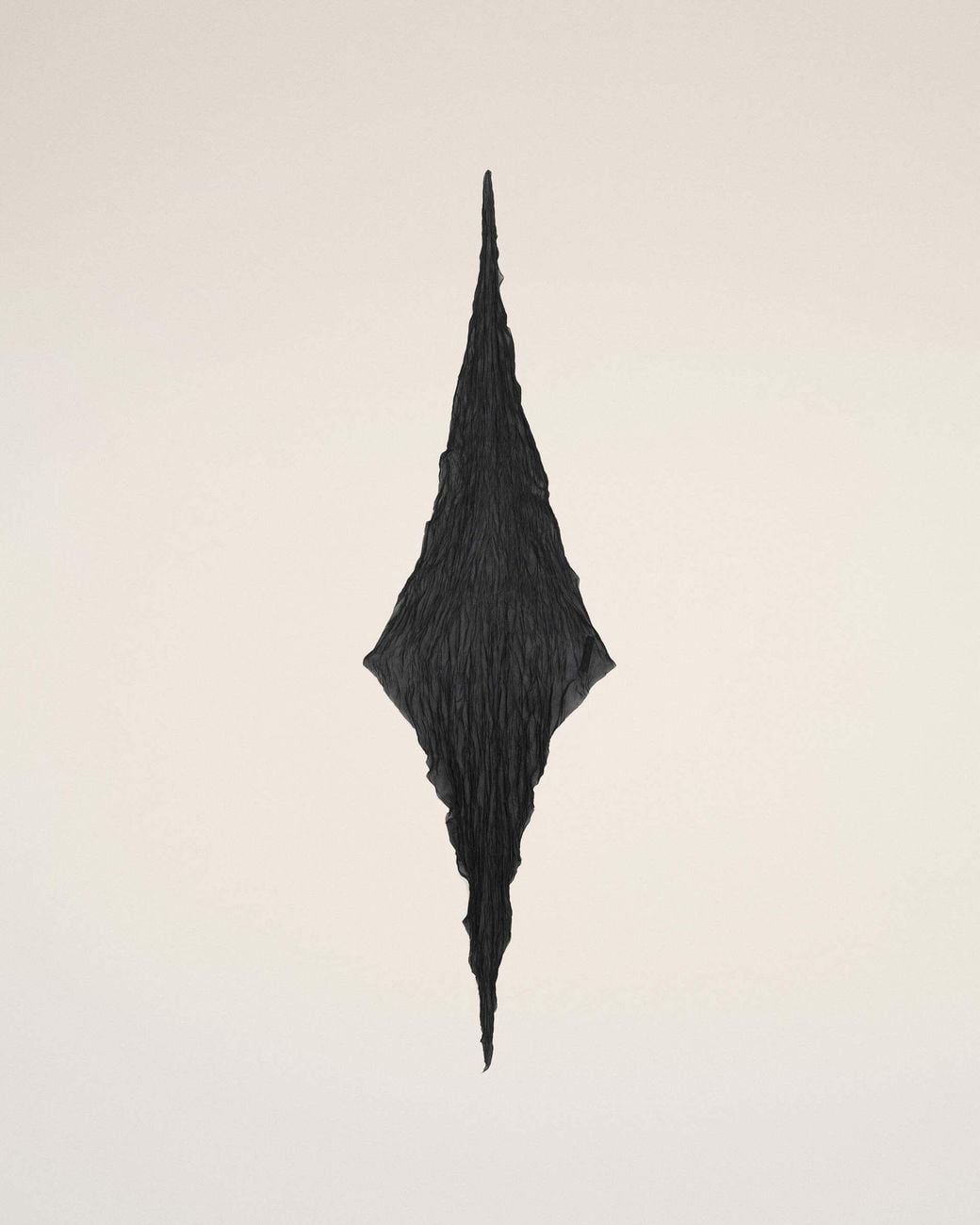 AMI Black Crumpled Scarf for men