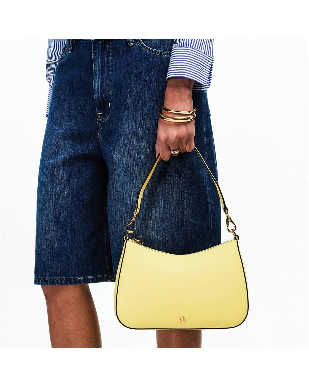 Ralph Lauren Yellow Logo Shoulder Bag