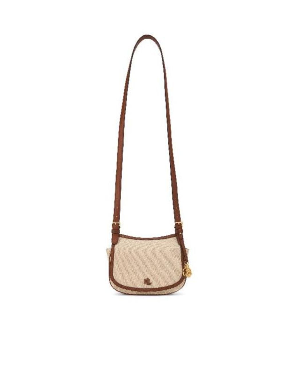 Ralph Lauren White Lauren Small Marcy Flap Shoulder Bag