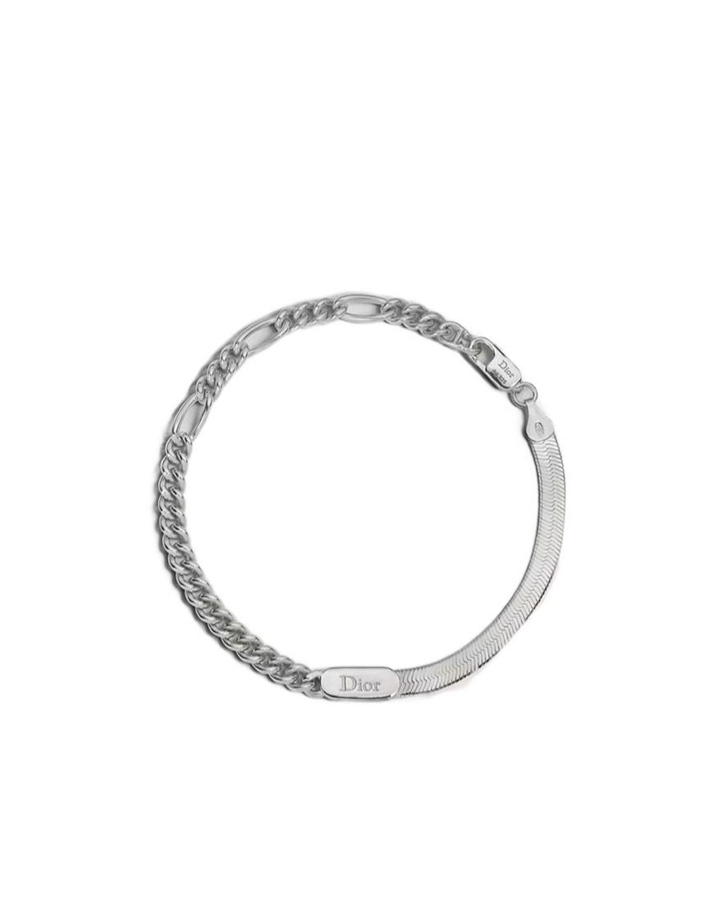 Dior Metallic Stack Chain Link Bracelet for men