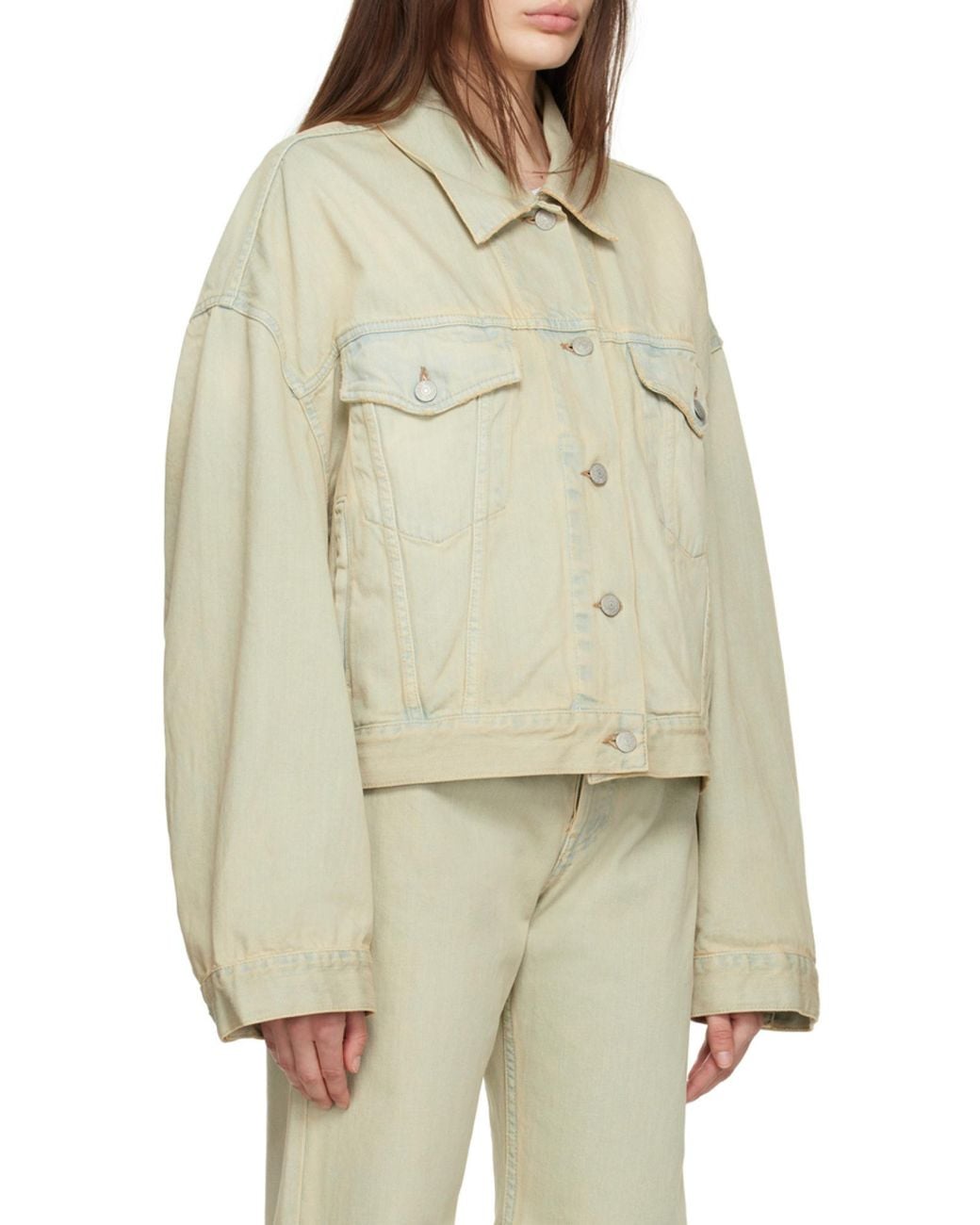 Acne Natural Faded-Wash Denim Jacket