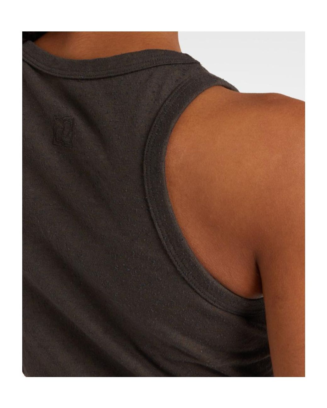 Magda Butrym Black Knotted Cotton And Silk Tank Top