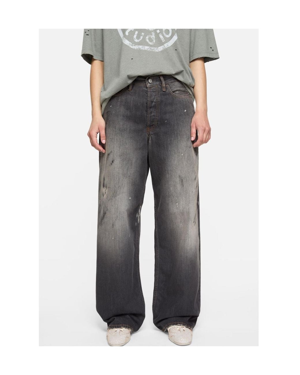 Acne Gray 1981 Loose Fit Jeans for men