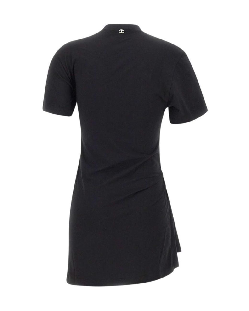 Rabanne Black Rabanne Cut-Out Draped Mini Dress