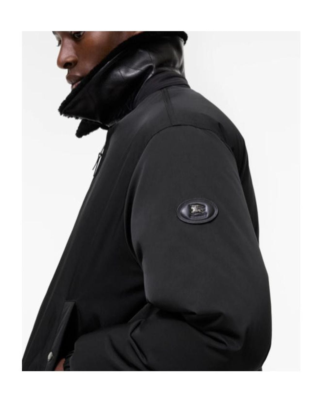 Burberry Black Farnborough Insulated Bomber Jacket for men