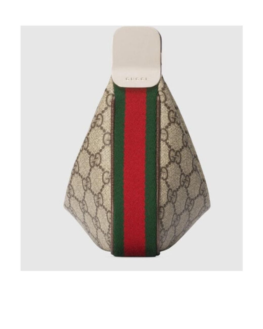 Gucci Gray Mini Gg Supreme Attache Zipped Shoulder Bag
