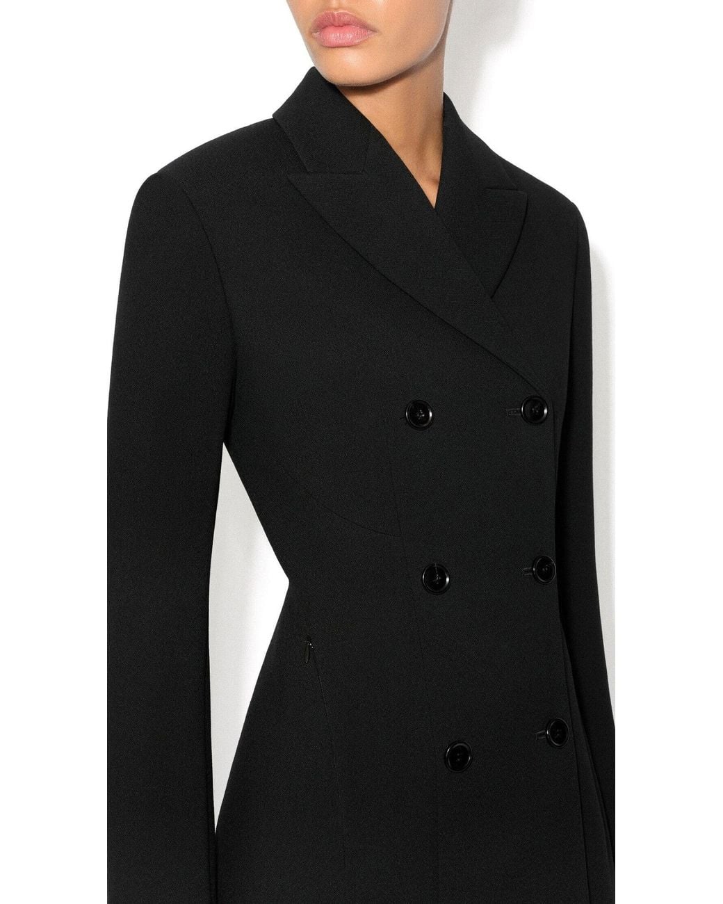 Alaïa Black Alaïa Double-Breasted Tailored Coat