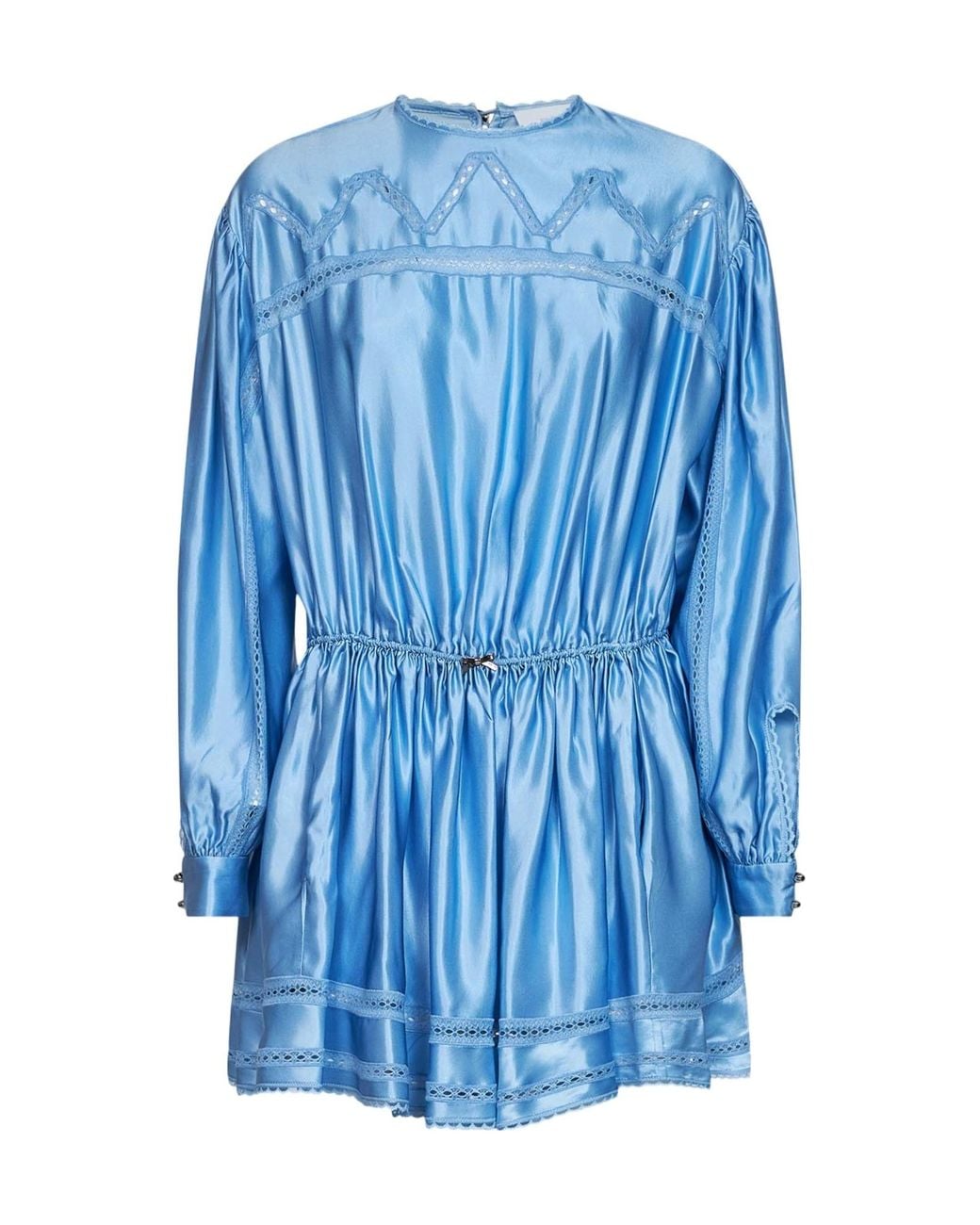 Rabanne Blue Rabanne Lace Trim Mini Dress
