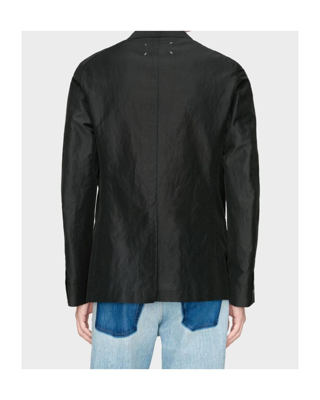 Maison Margiela Black Single Vent Two-Button Blazer for men