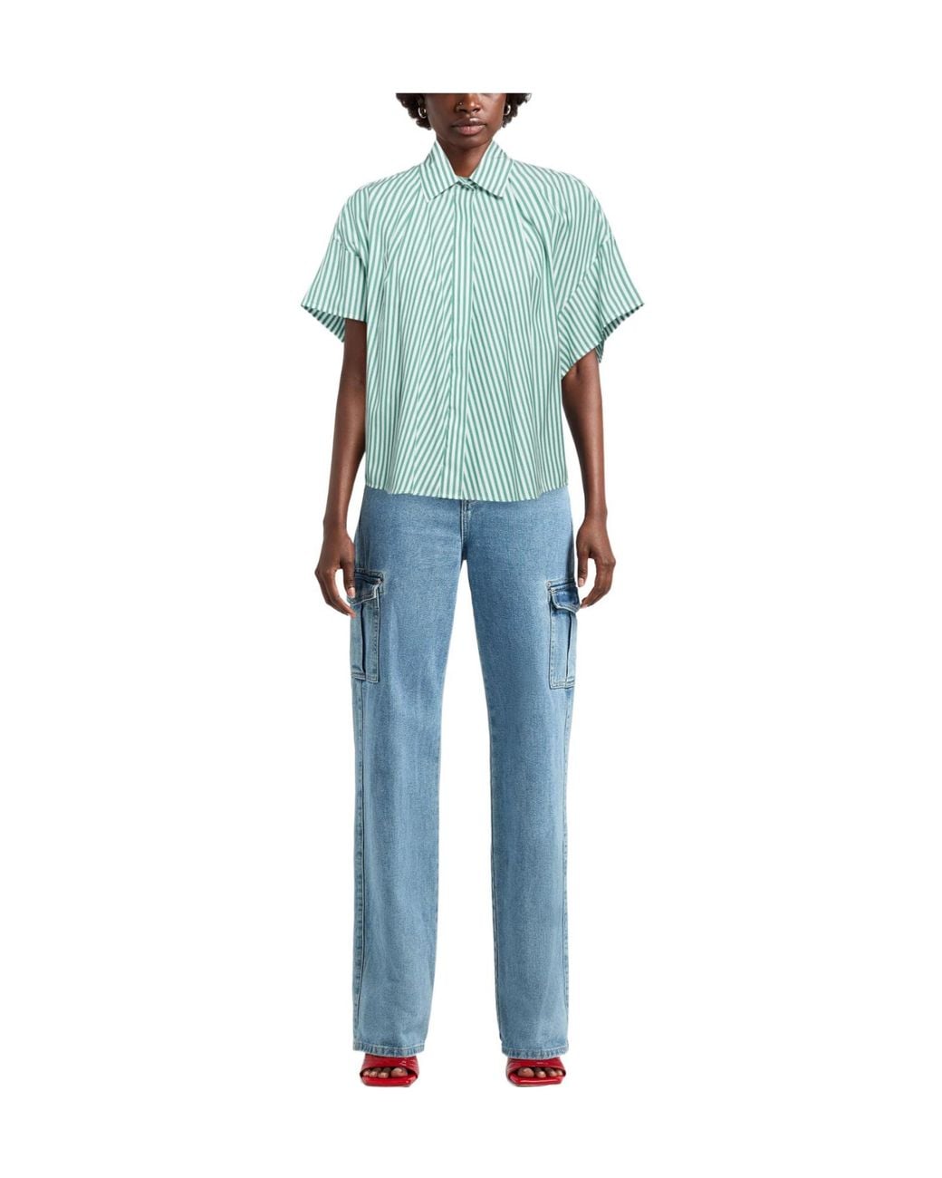Rag & Bone Blue Striped Shirts