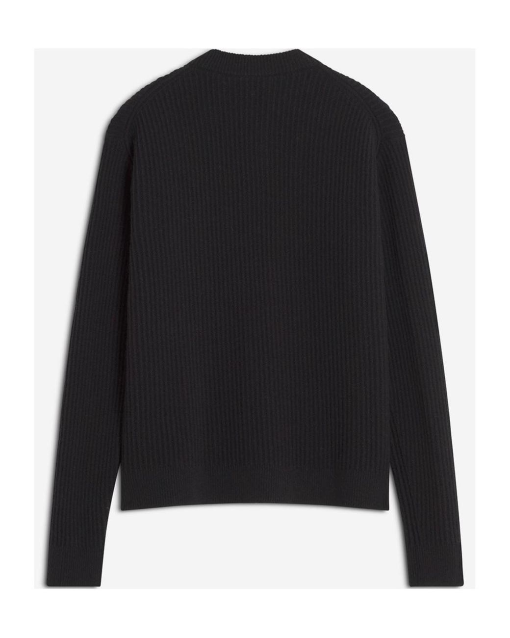 Maison Kitsuné Black Maison Kitsuné Fox Head Ribbed Cardigan for men