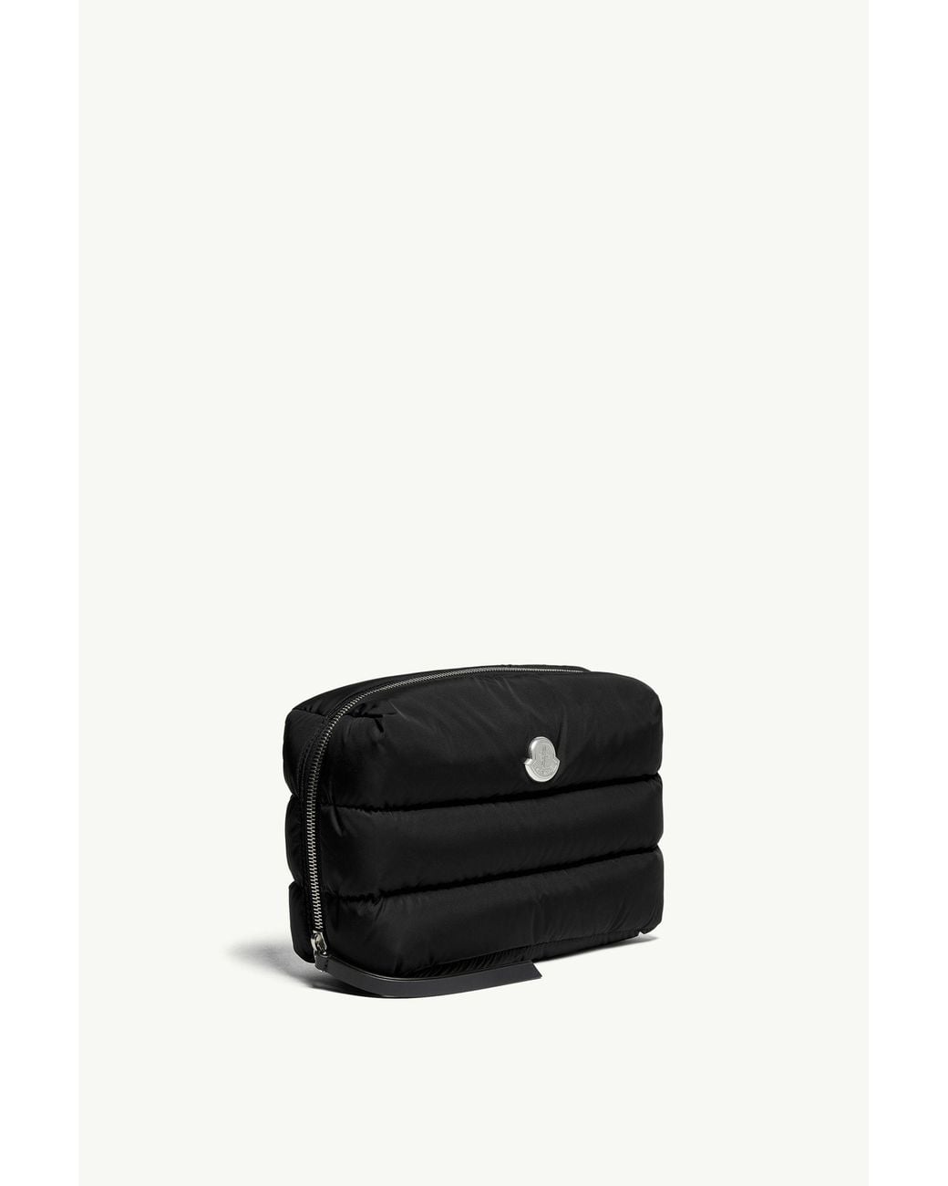 Moncler Black Logo Plaque Zipped Toiletry Bag
